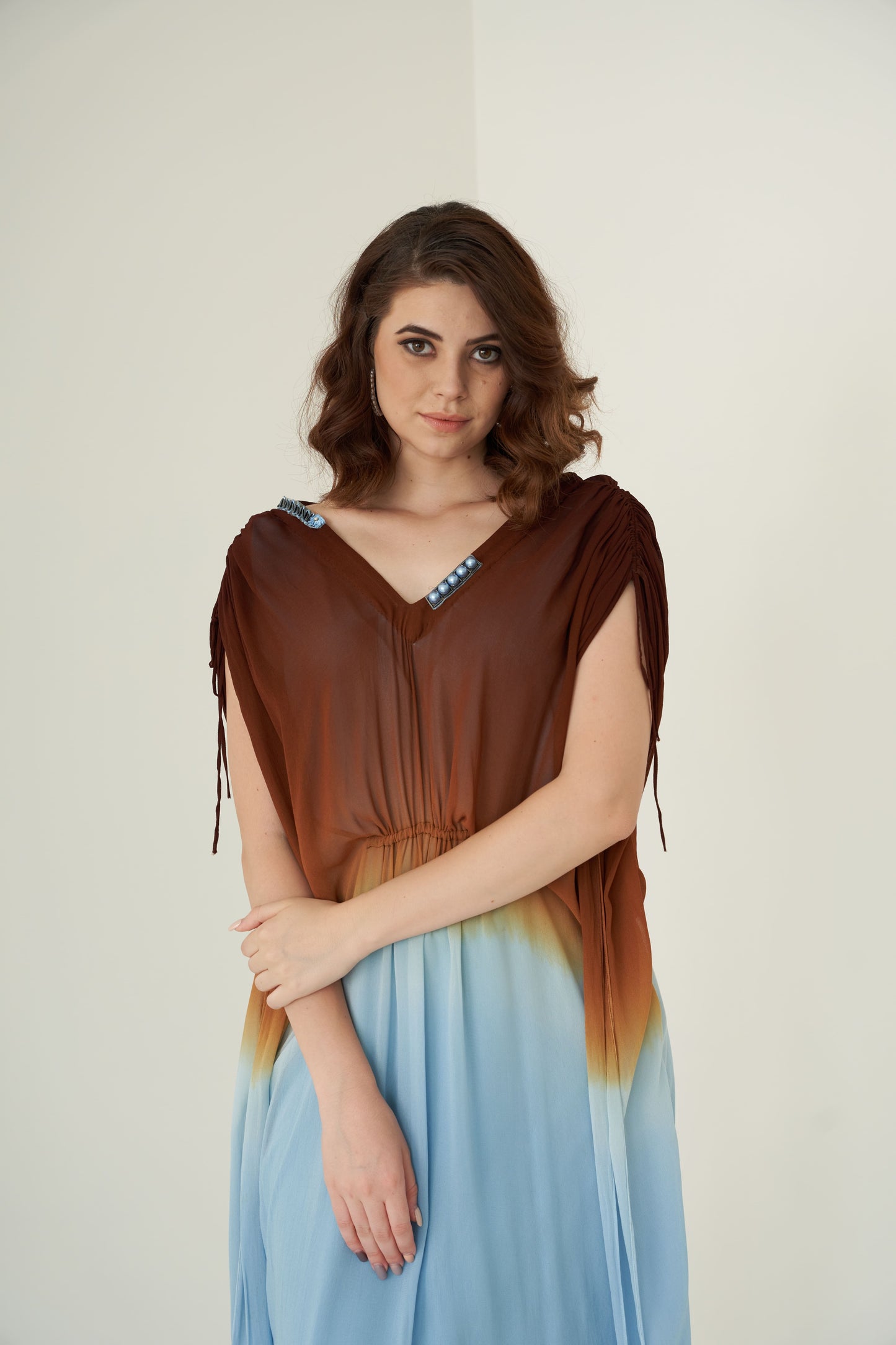 Coffee Brown Shaded Kaftan