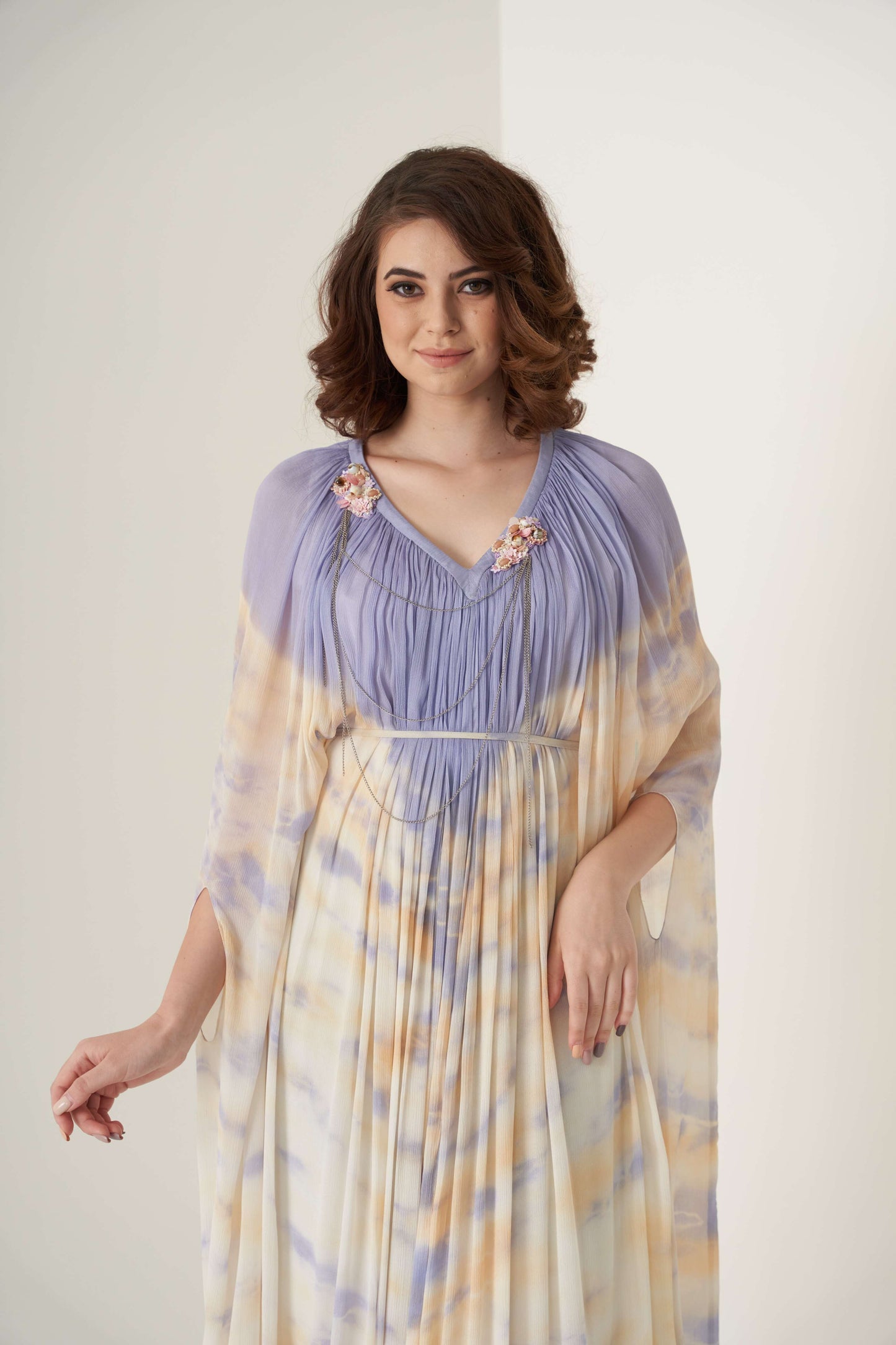 Tie and Dye Kaftan Set