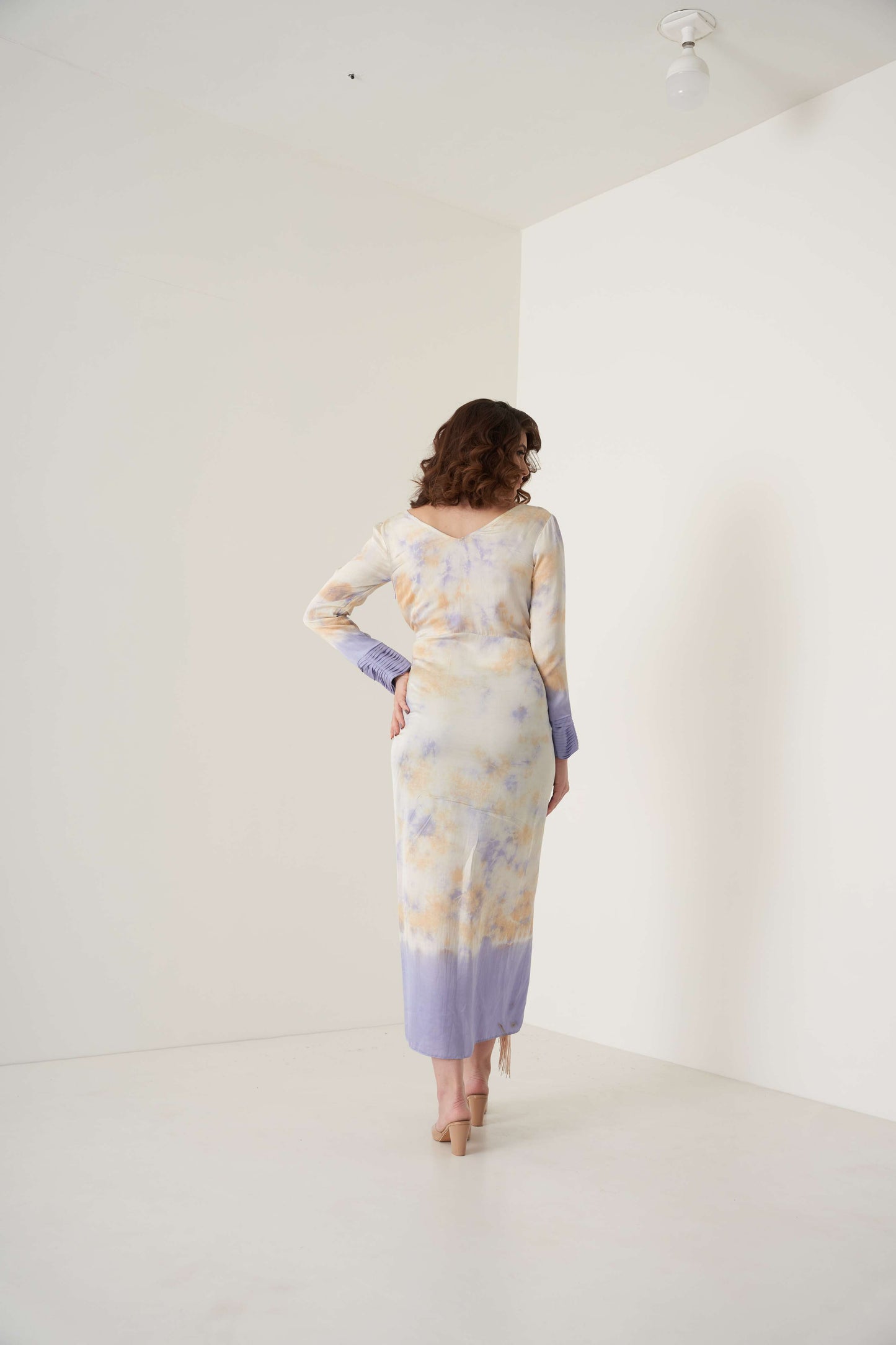 Lavender Tie Dye Slit Dress