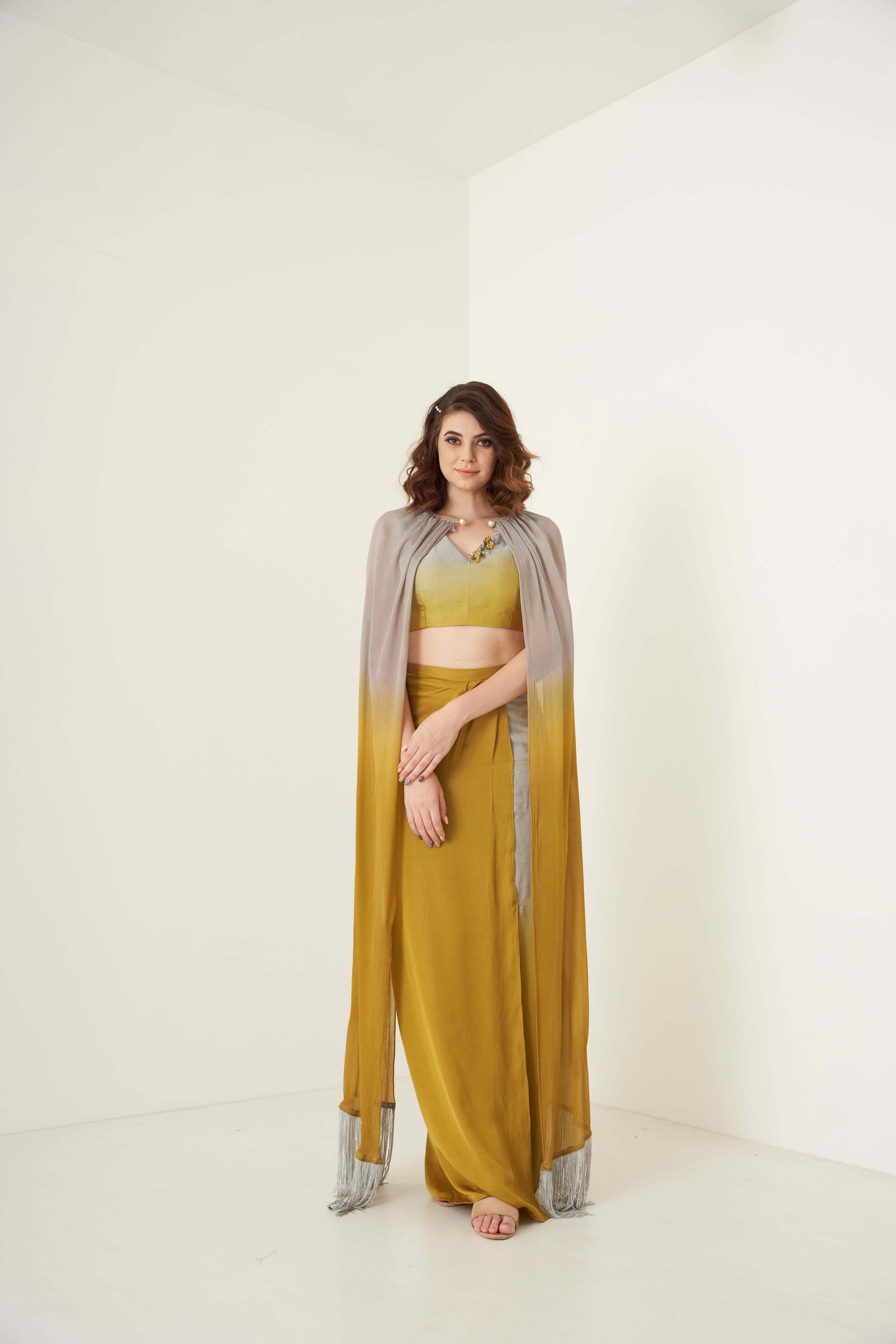 Mustard and Grey Co-ord set