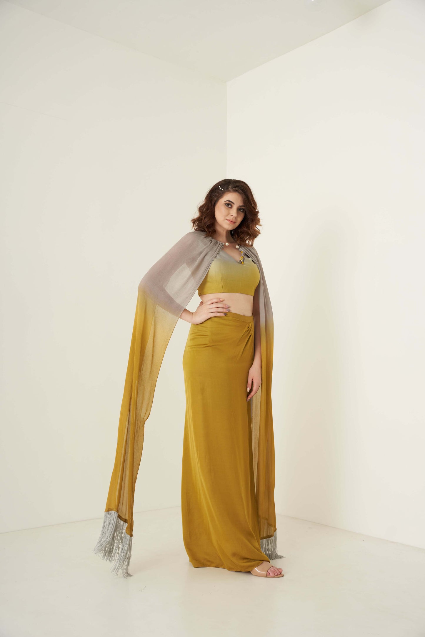 Mustard and Grey Co-ord set