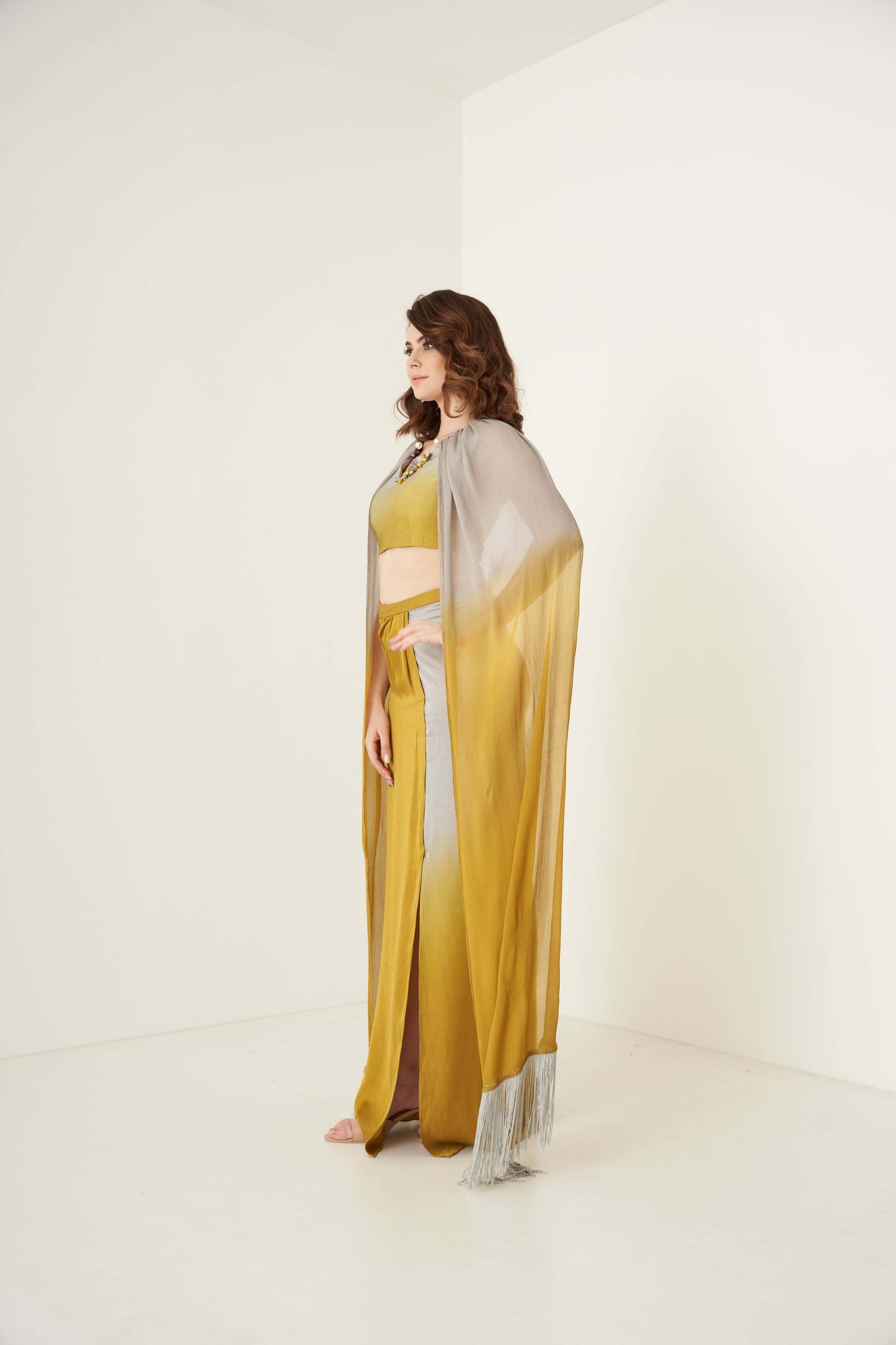 Mustard and Grey Co-ord set