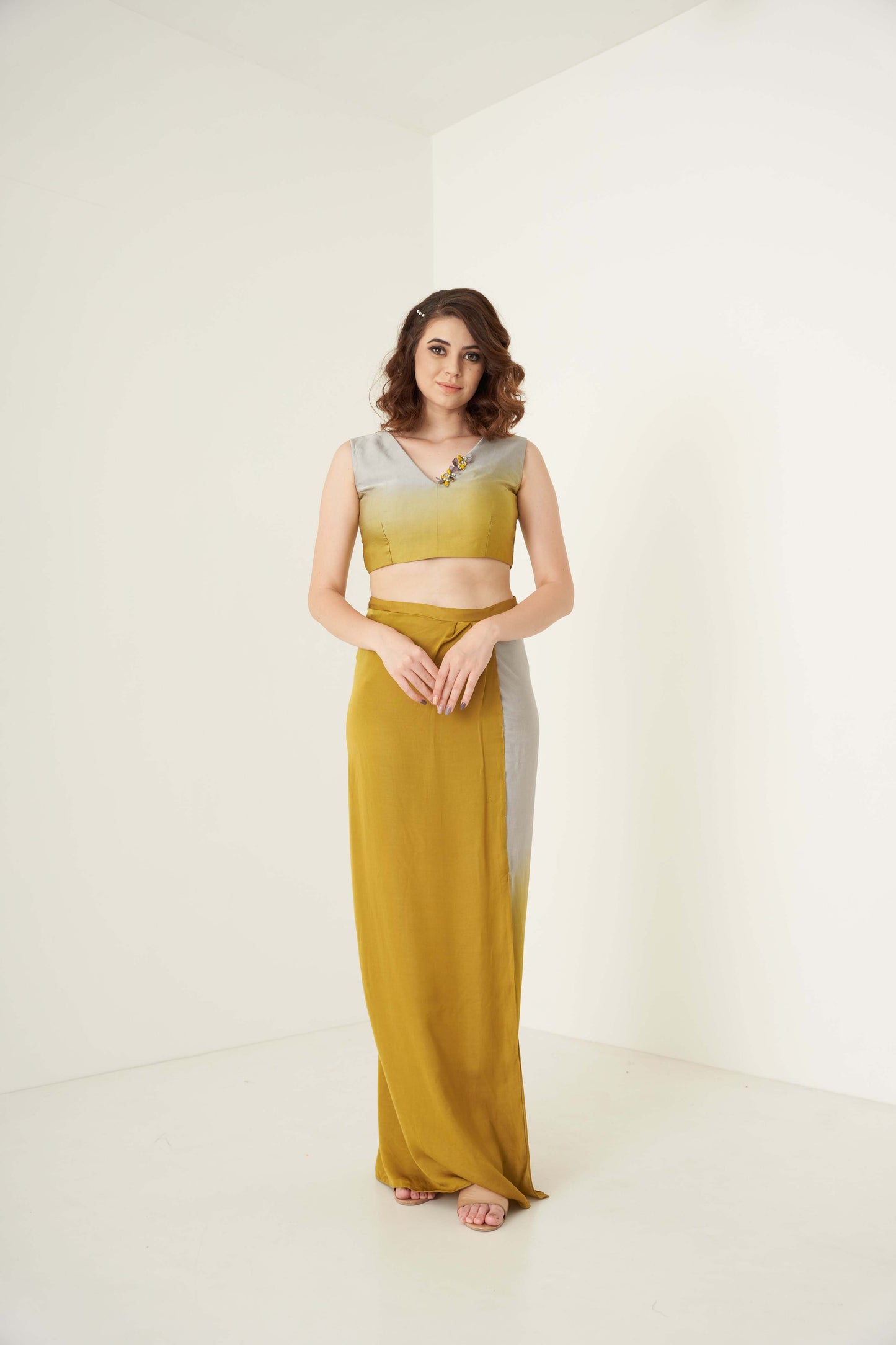 Mustard and Grey Co-ord set