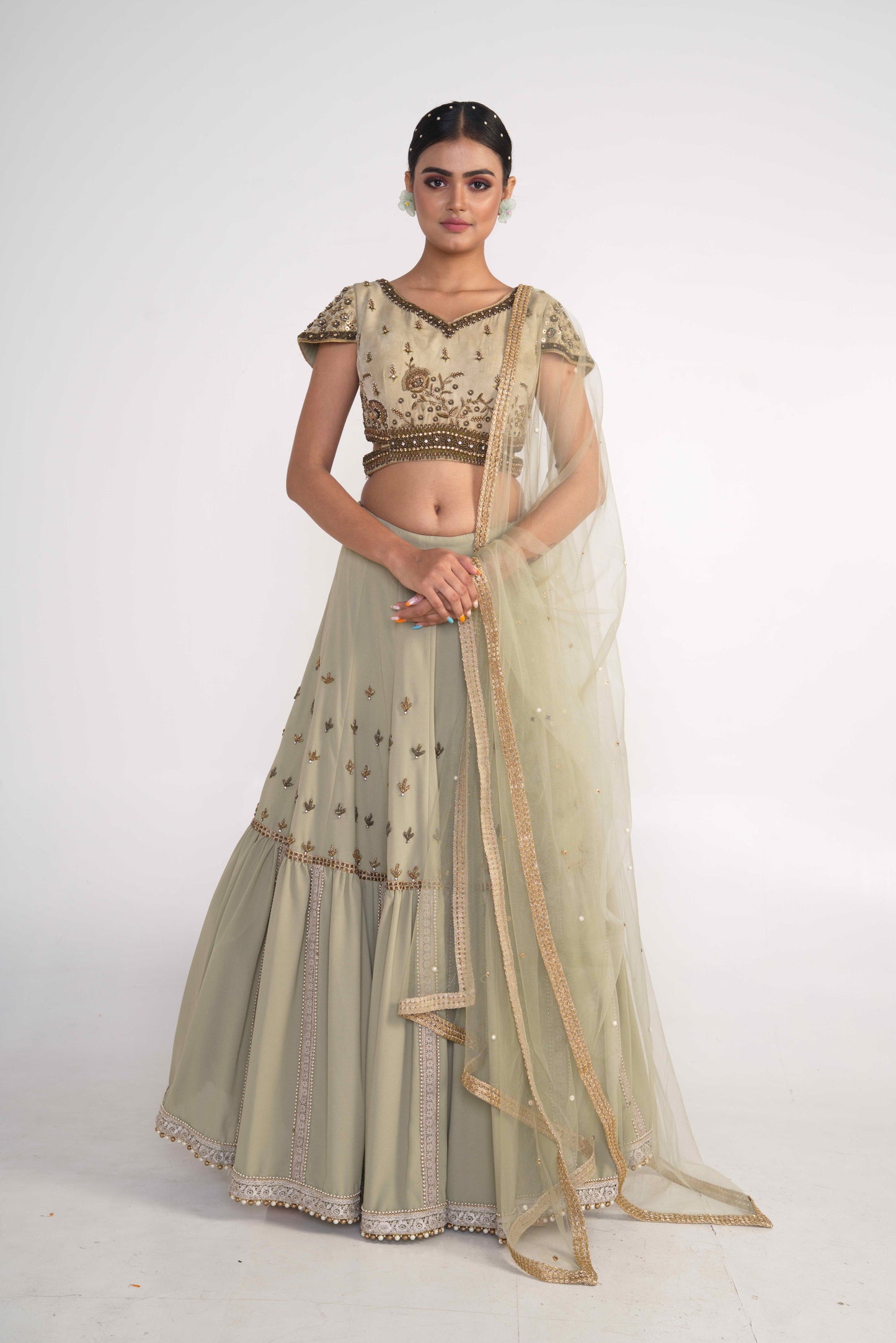 Sage Green Lehenga Set