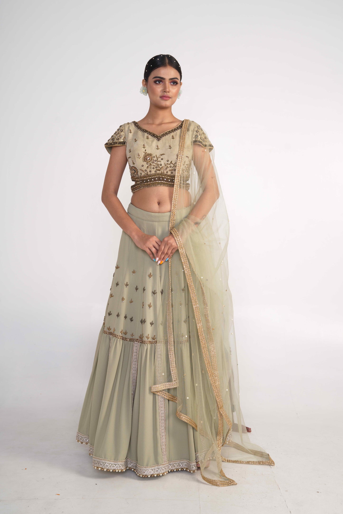 Sage Green Lehenga Set