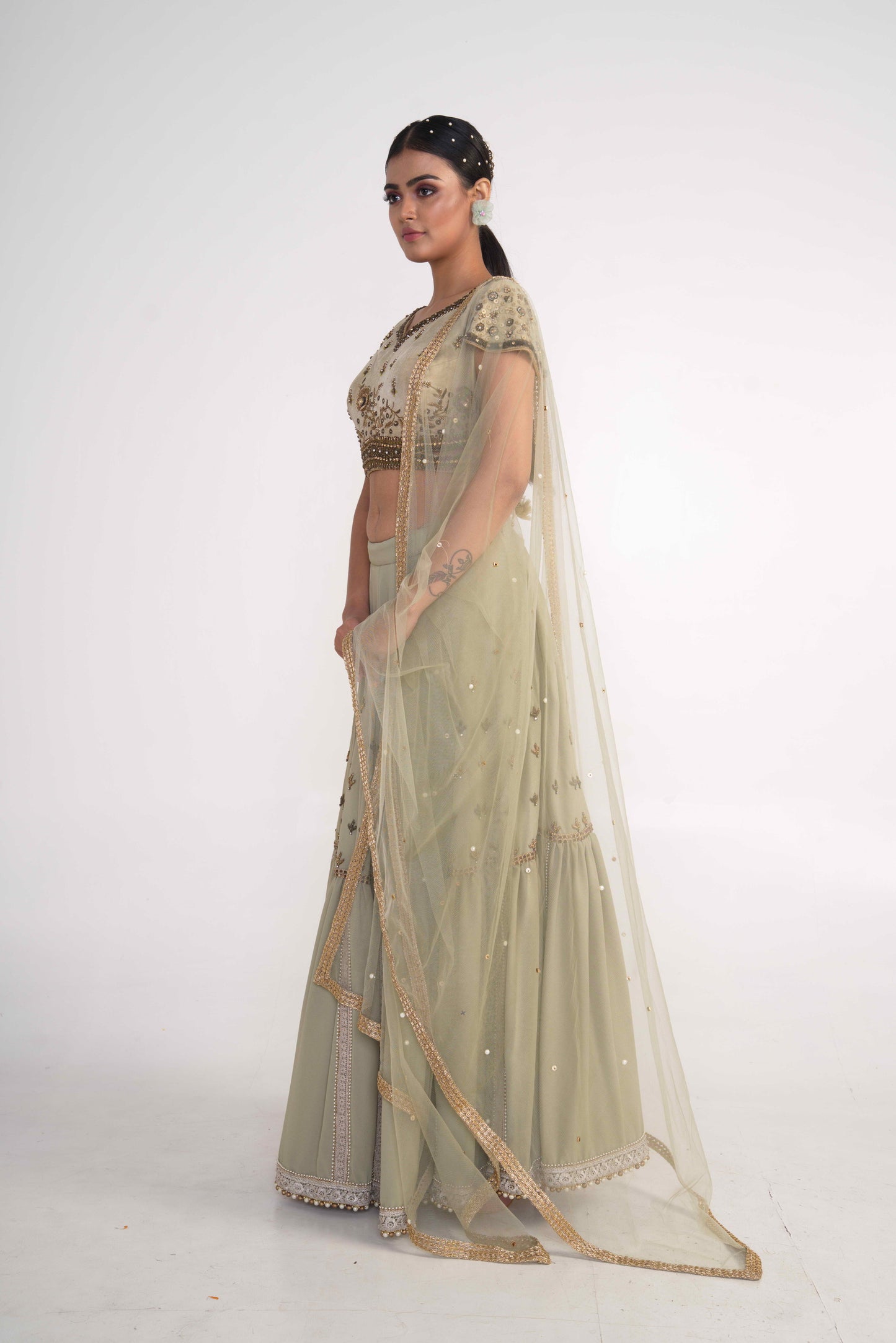 Sage Green Lehenga Set
