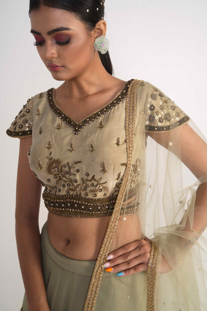 Sage Green Lehenga Set