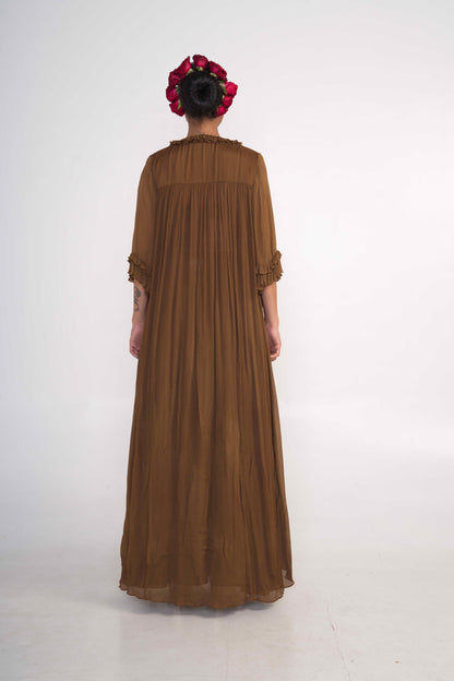 Chocolate Brown Chiffon Co-ord Set