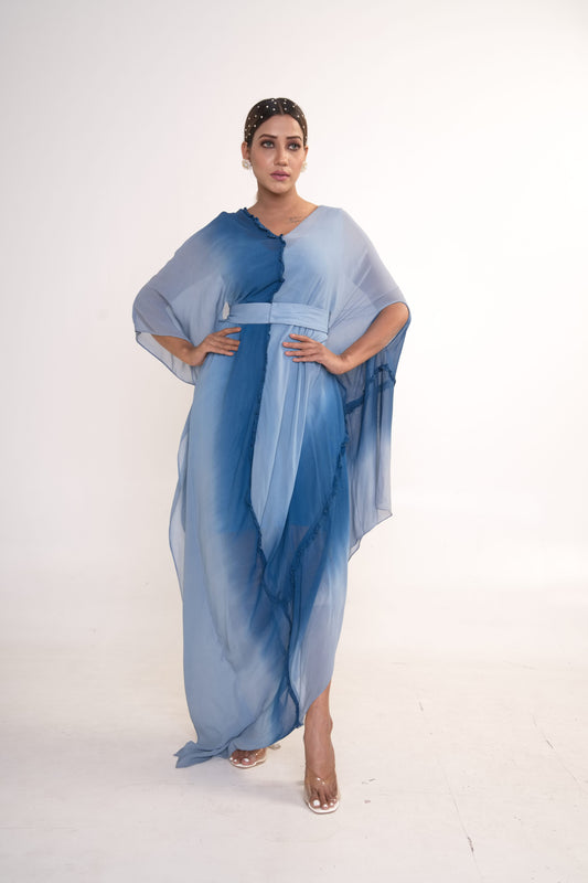 Indigo Blue Shaded Kaftan