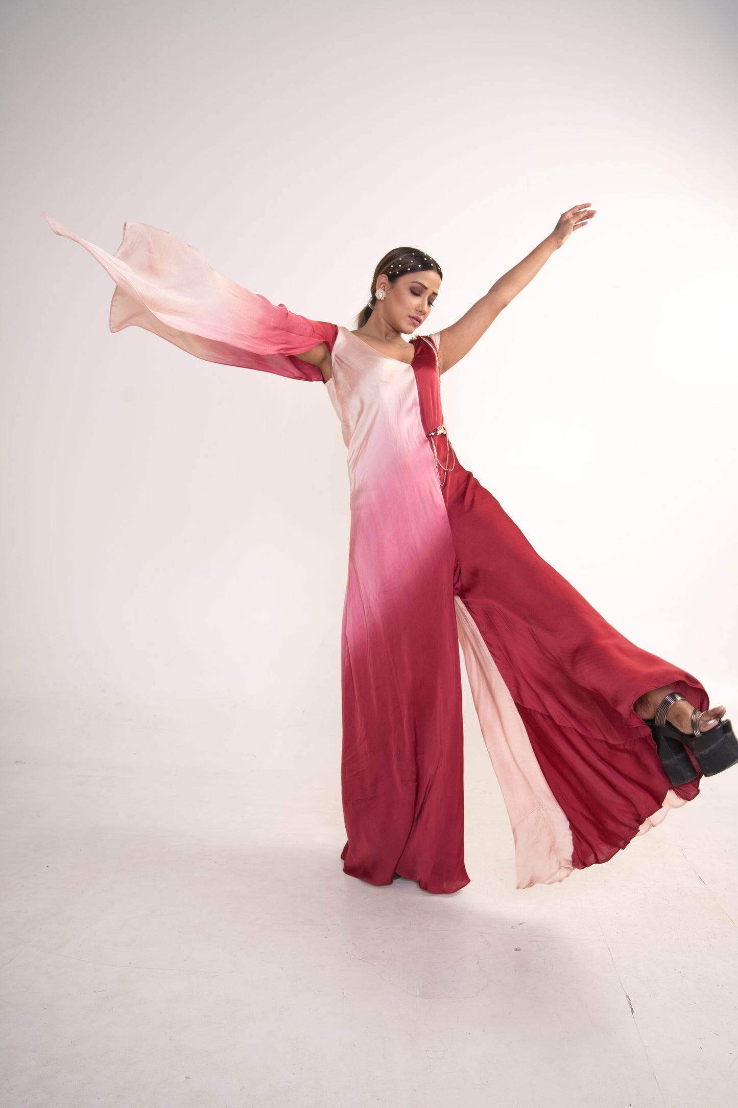 Maroon Shaded Jumpsuit